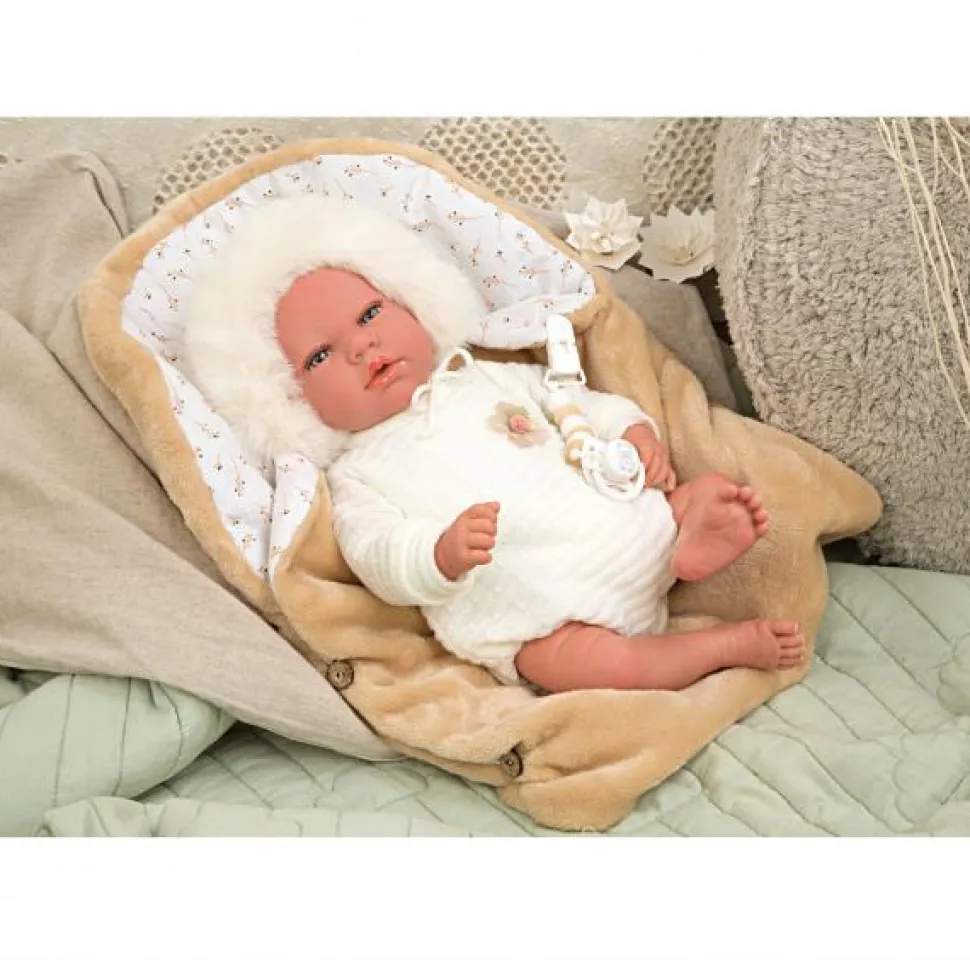 Alessandra Fur White Bonnet Baby Doll