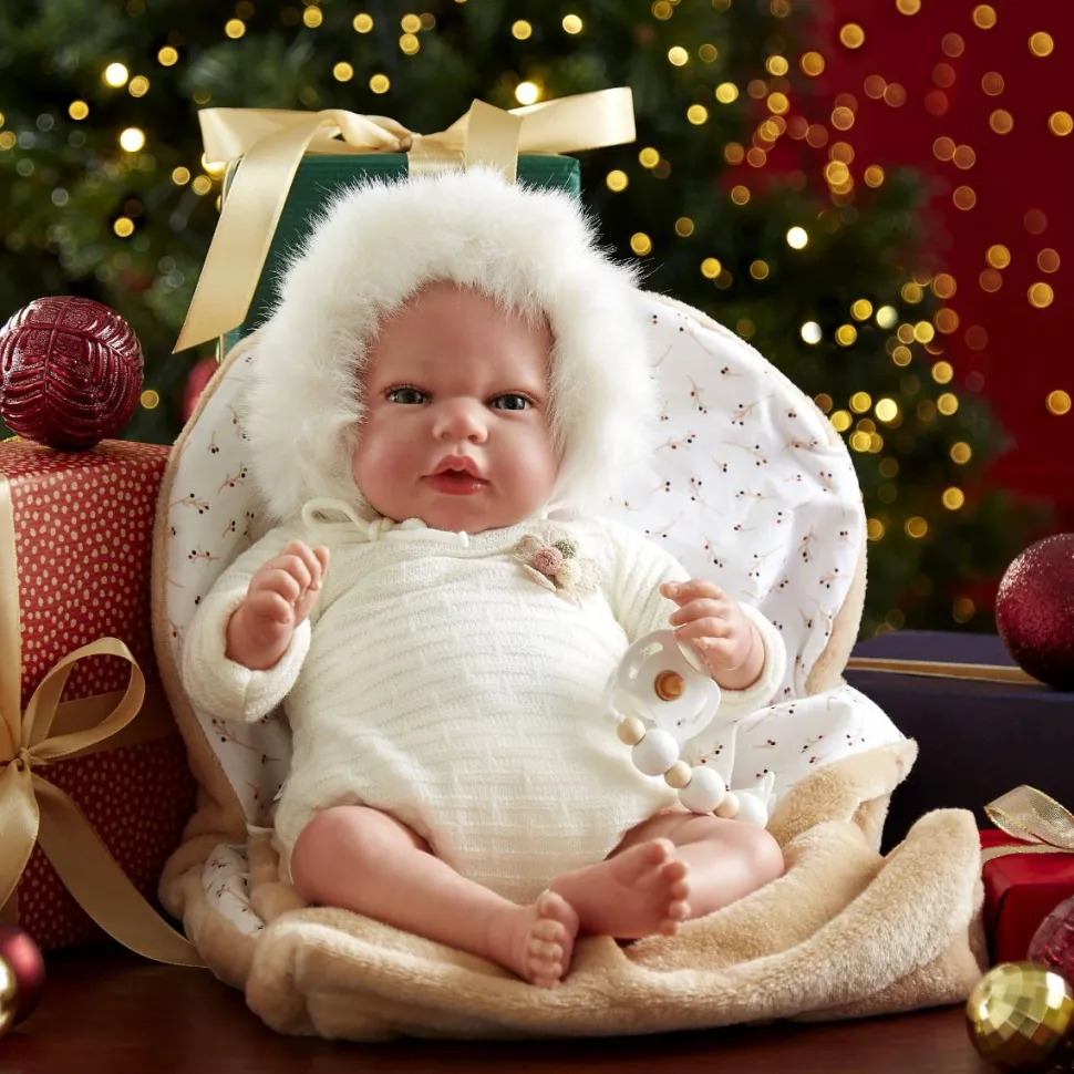 Alessandra Fur White Bonnet Baby Doll