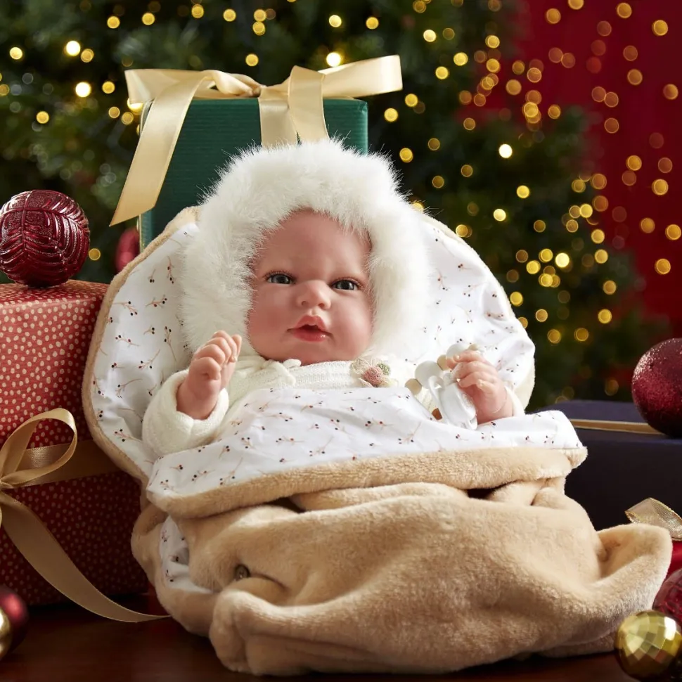 Alessandra Fur White Bonnet Baby Doll