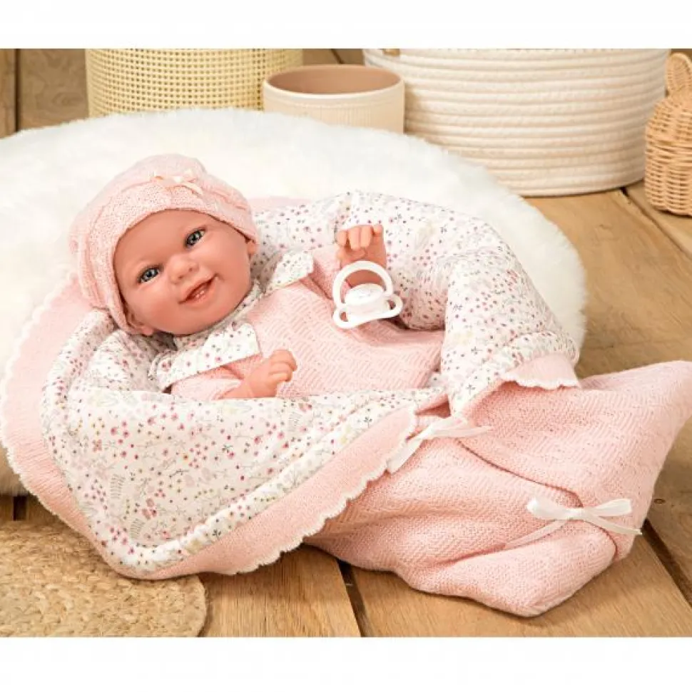 Baby Arias Doll with Pink Blanket (35cm)