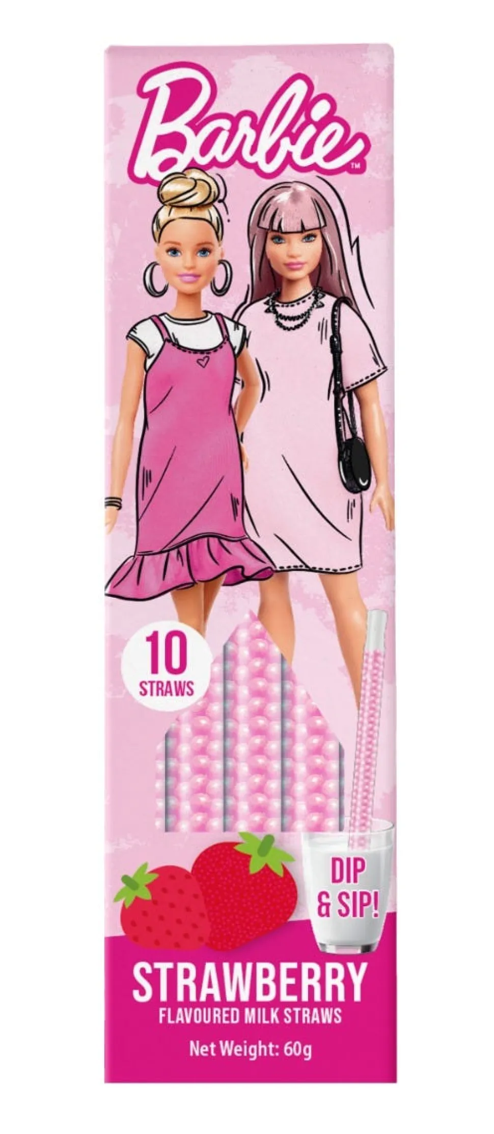Barbie Milk Straws Strawberry