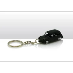 Black Taxi Metal Die Cast Keyring