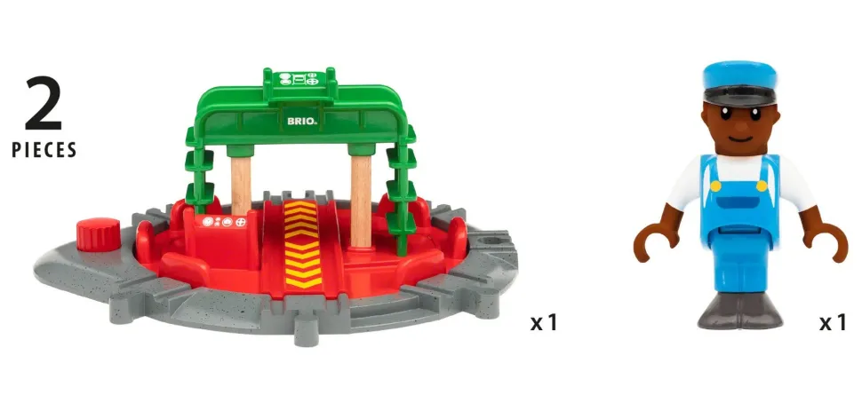 Brio World Railway Track - Turntable & Figure