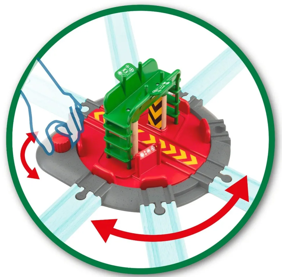 Brio World Railway Track - Turntable & Figure