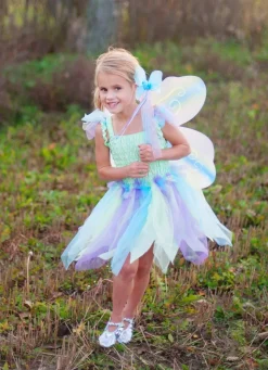 Butterfly Dress With Wings And Wand Green (5-6 years)