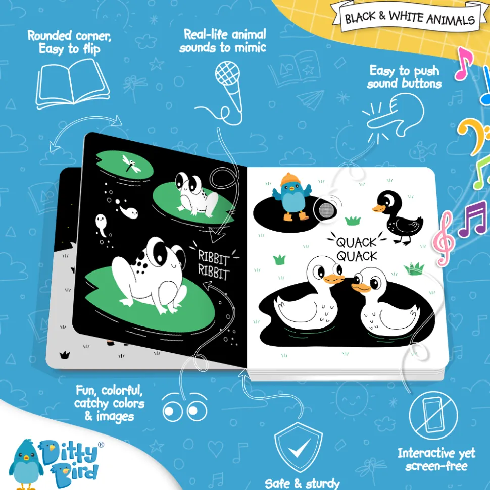 Ditty Bird - Black and White Animals