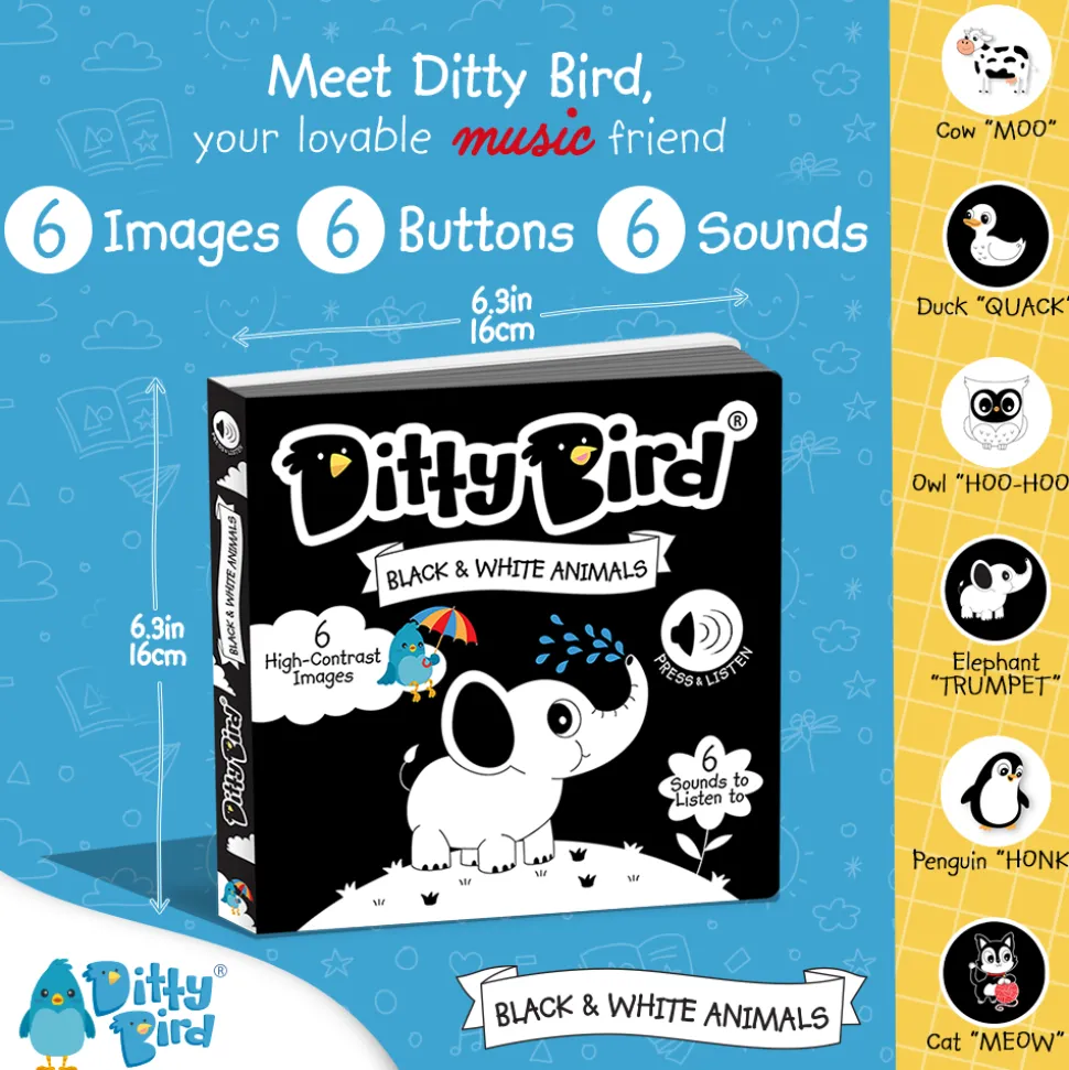 Ditty Bird - Black and White Animals