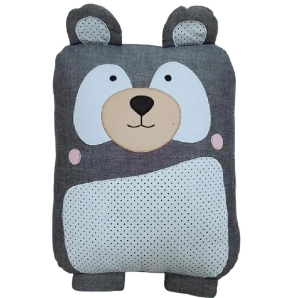Embroidered Bear Cushion