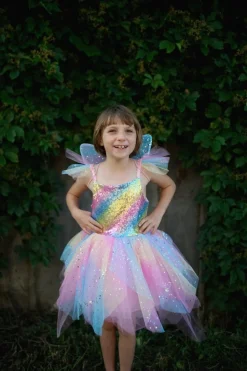 Fairy Dress And Wings Rainbow (5-6 years)