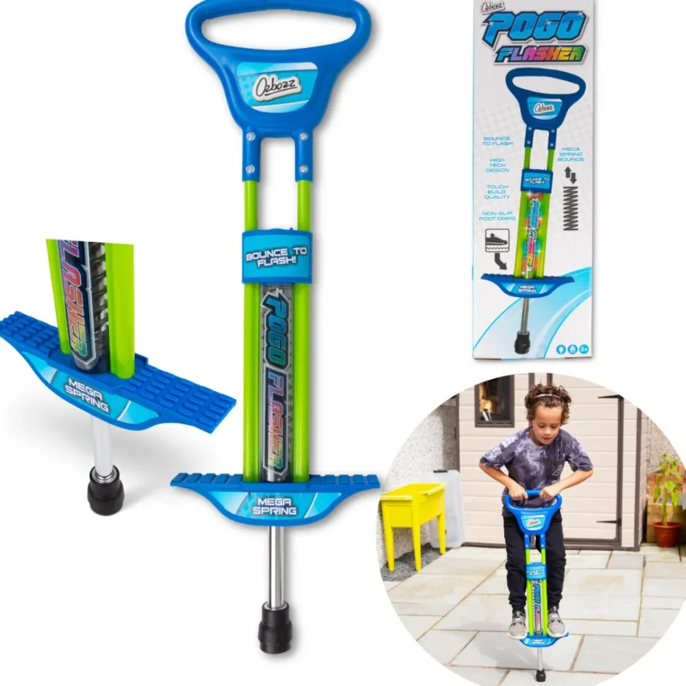 Go Light Up Pogo Stick Blue 89 Cm
