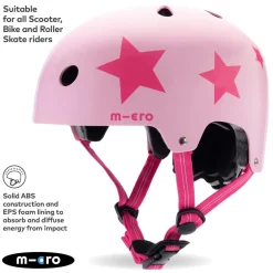 Helmet Pink Star Medium (55-58cm)