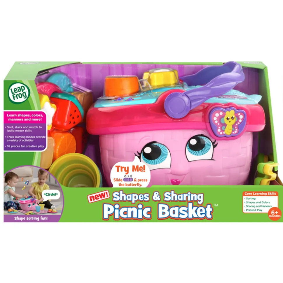 LeapFrog Pink Shapes & Sharing Picnic Basket