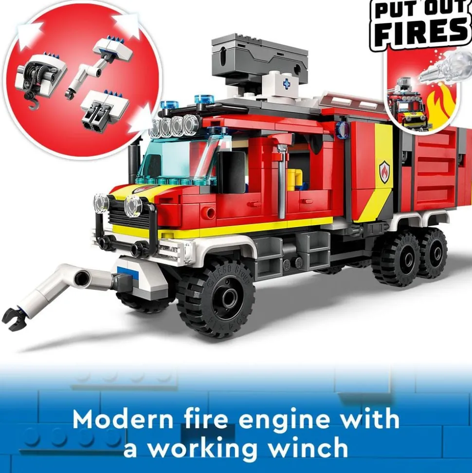 LEGO® 60374 City Fire Command Unit Set With Fire Engine Toy