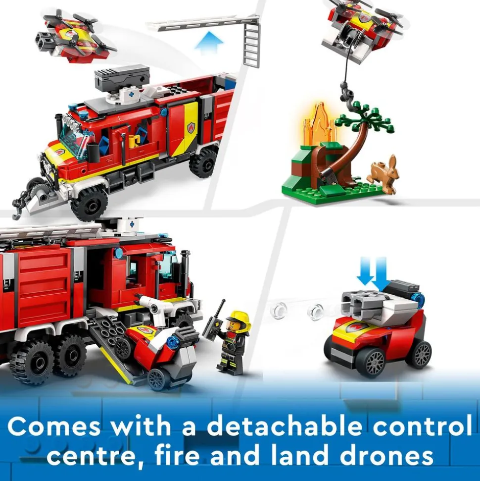 LEGO® 60374 City Fire Command Unit Set With Fire Engine Toy
