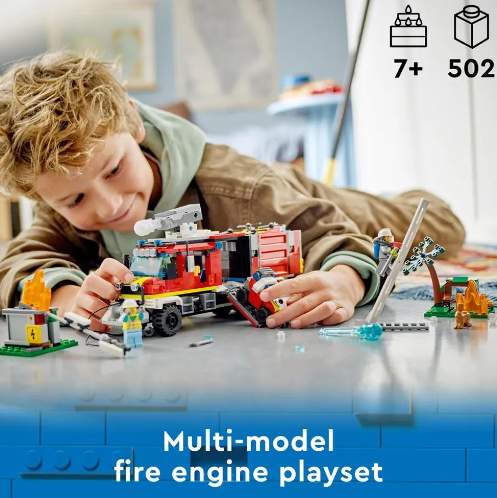 LEGO® 60374 City Fire Command Unit Set With Fire Engine Toy