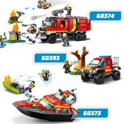 LEGO® 60373 City Fire Rescue Boat Toy, Floats On Water Set