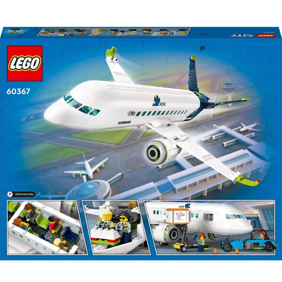 LEGO® 60367 City Passenger Aeroplane Toy & 4 Airport Vehicles