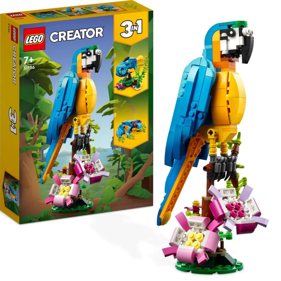 LEGO® 31136 Creator 3 in 1 Exotic Parrot Animals Building Toy