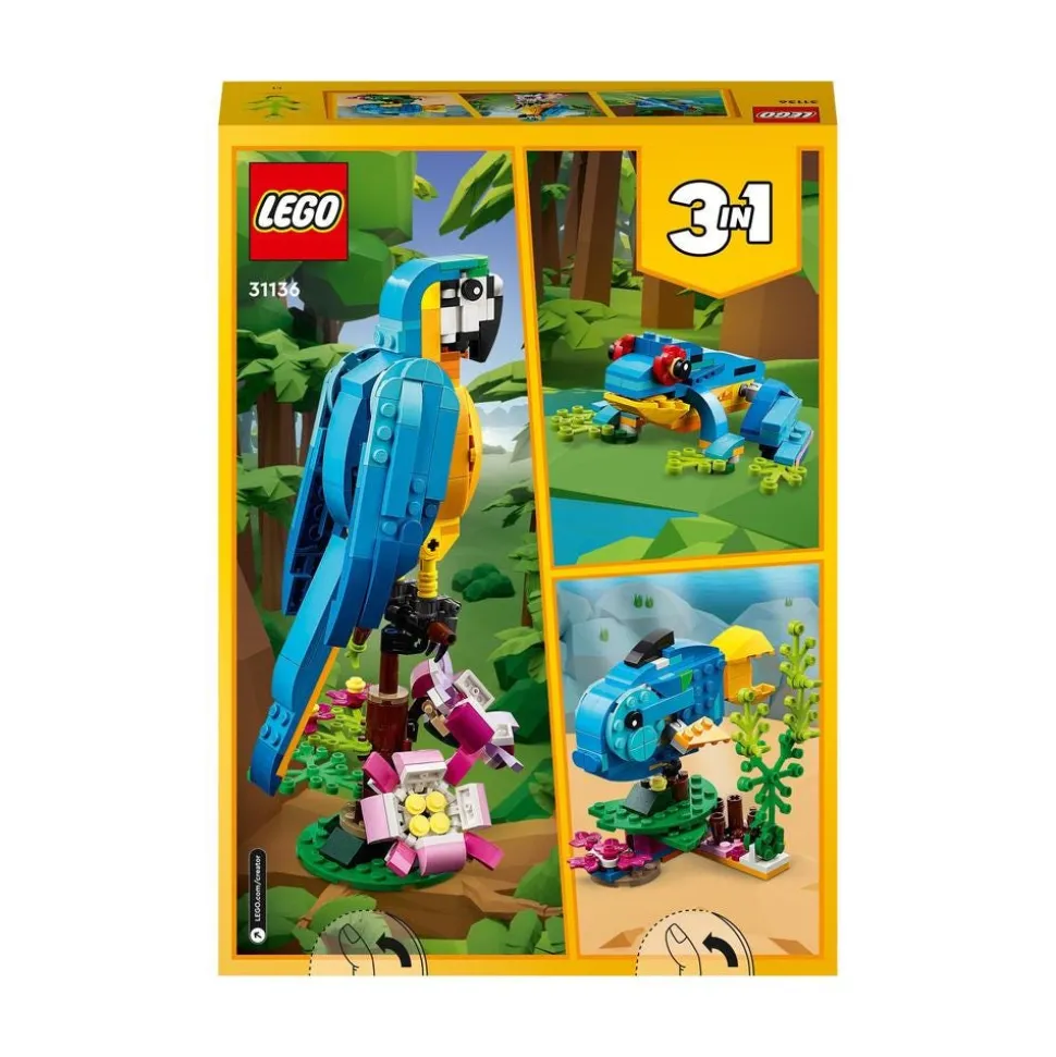 LEGO® 31136 Creator 3 in 1 Exotic Parrot Animals Building Toy