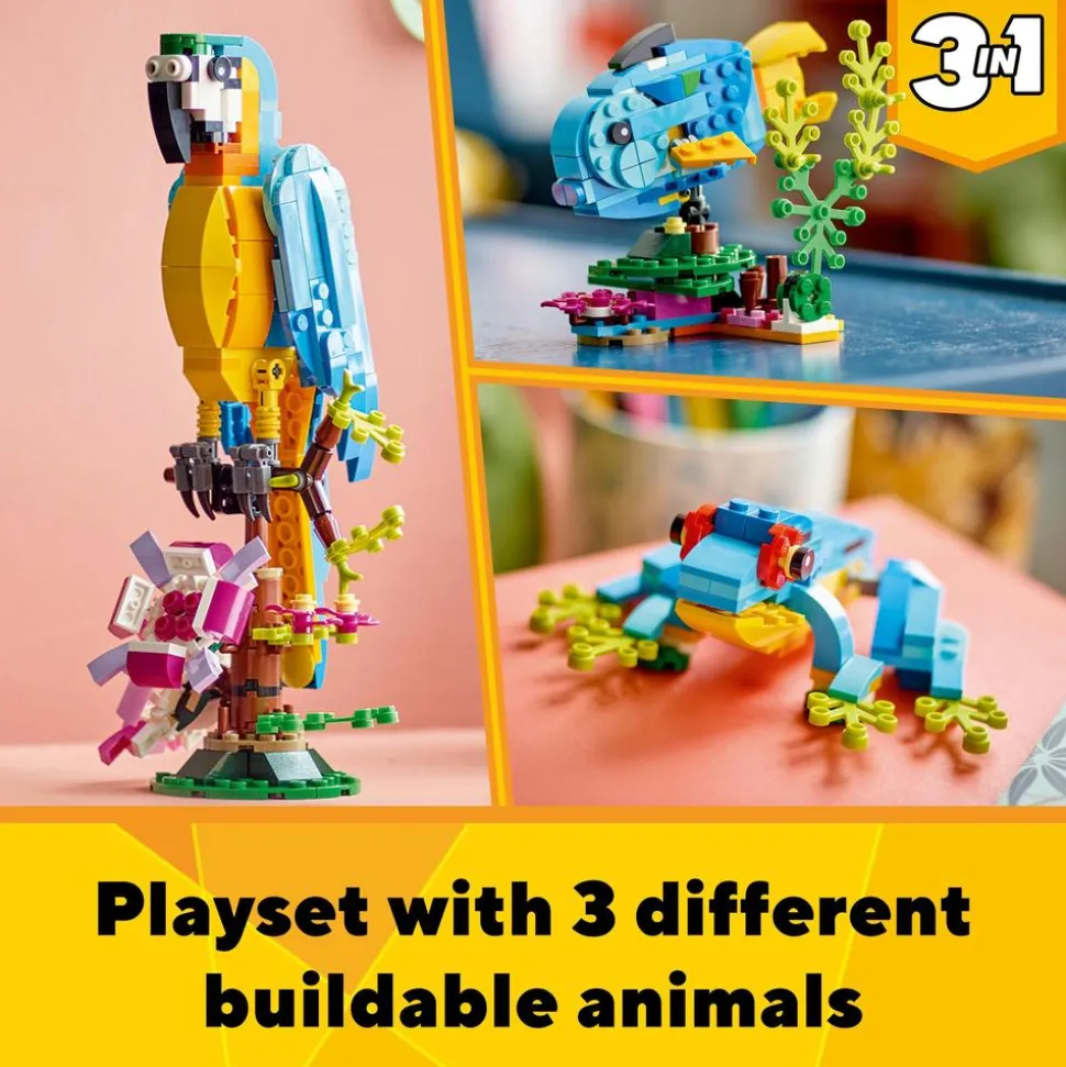 LEGO® 31136 Creator 3 in 1 Exotic Parrot Animals Building Toy