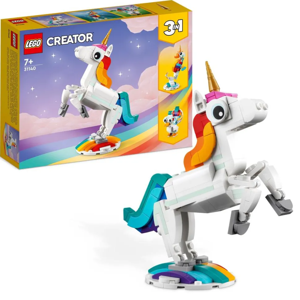 LEGO® 31140 Creator 3 in 1 Magical Unicorn Toy Animal Playset