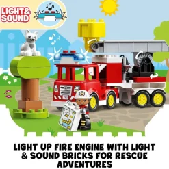 LEGO® 10969 Duplo Rescue Fire Engine Toy with Lights & Sound