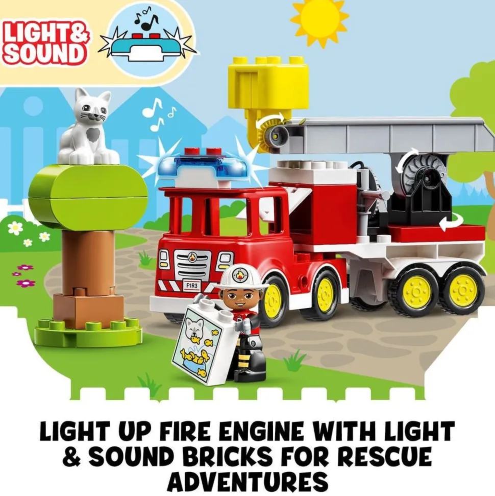 LEGO® 10969 Duplo Rescue Fire Engine Toy with Lights & Sound