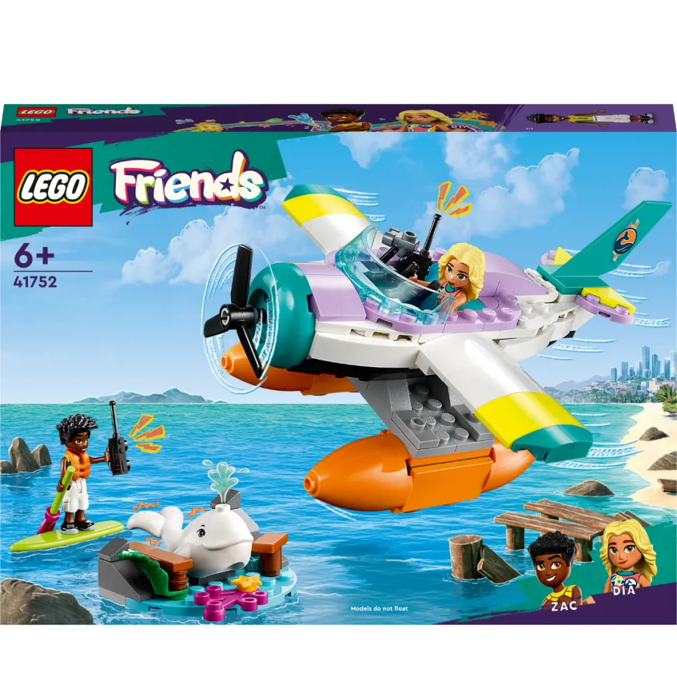 LEGO® 41752 Friends Sea Rescue Plane Toy with Whale Figure