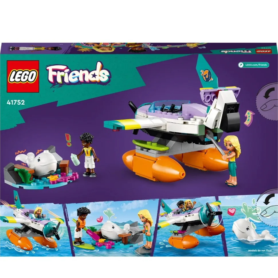 LEGO® 41752 Friends Sea Rescue Plane Toy with Whale Figure