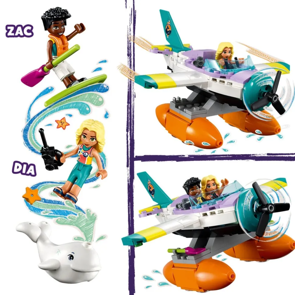 LEGO® 41752 Friends Sea Rescue Plane Toy with Whale Figure