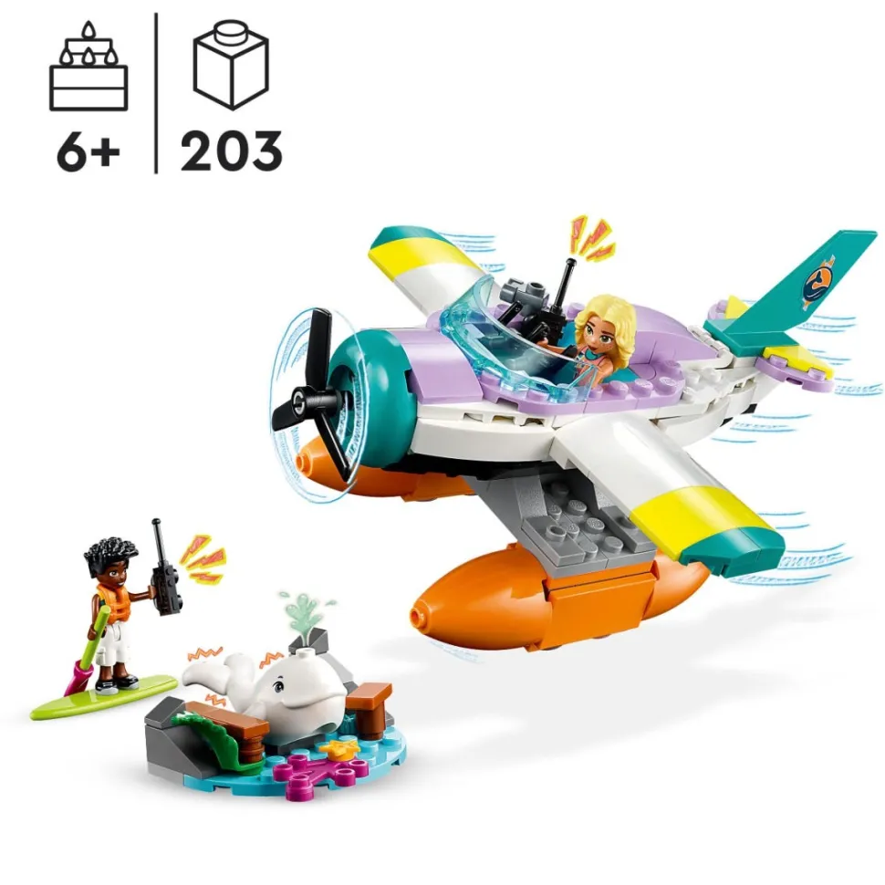 LEGO® 41752 Friends Sea Rescue Plane Toy with Whale Figure