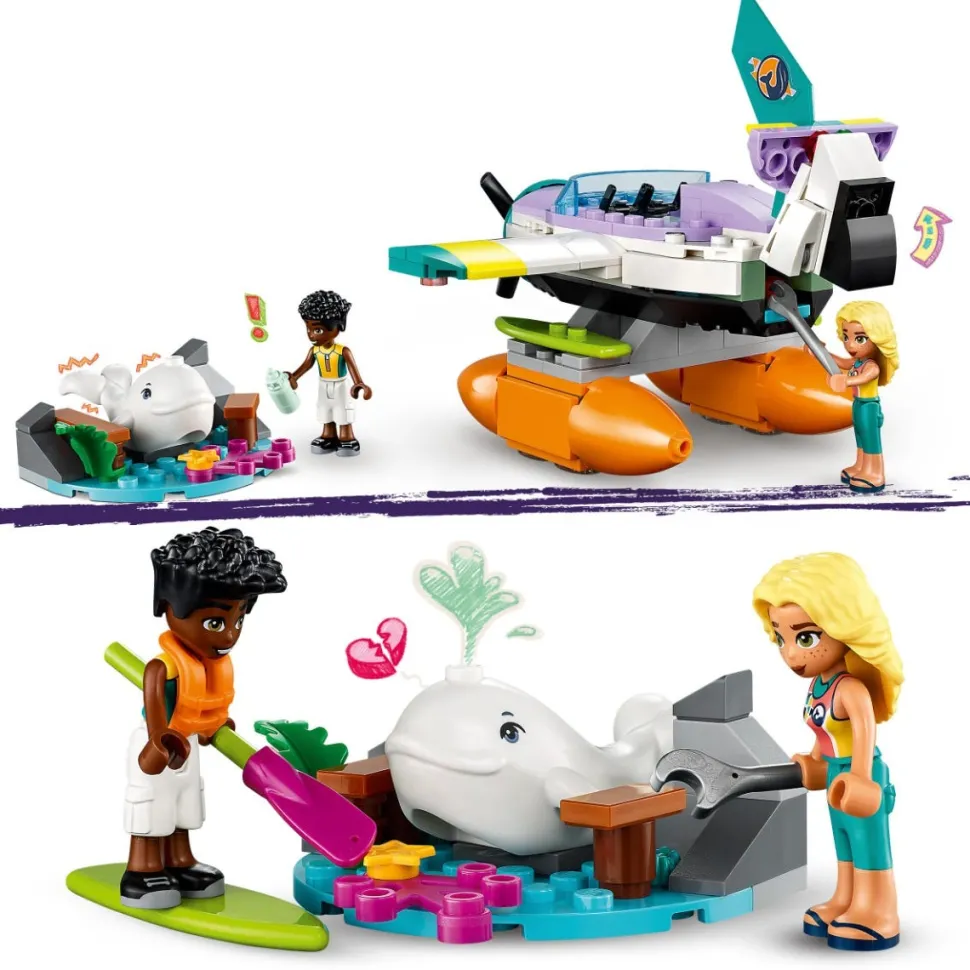 LEGO® 41752 Friends Sea Rescue Plane Toy with Whale Figure