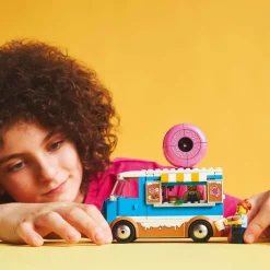 LEGO® City Doughnut Truck Toy, Set with 2 Minifigures 60452