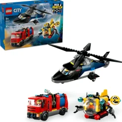 LEGO® City Helicopter, Fire Engine & Submarine Remix 60462