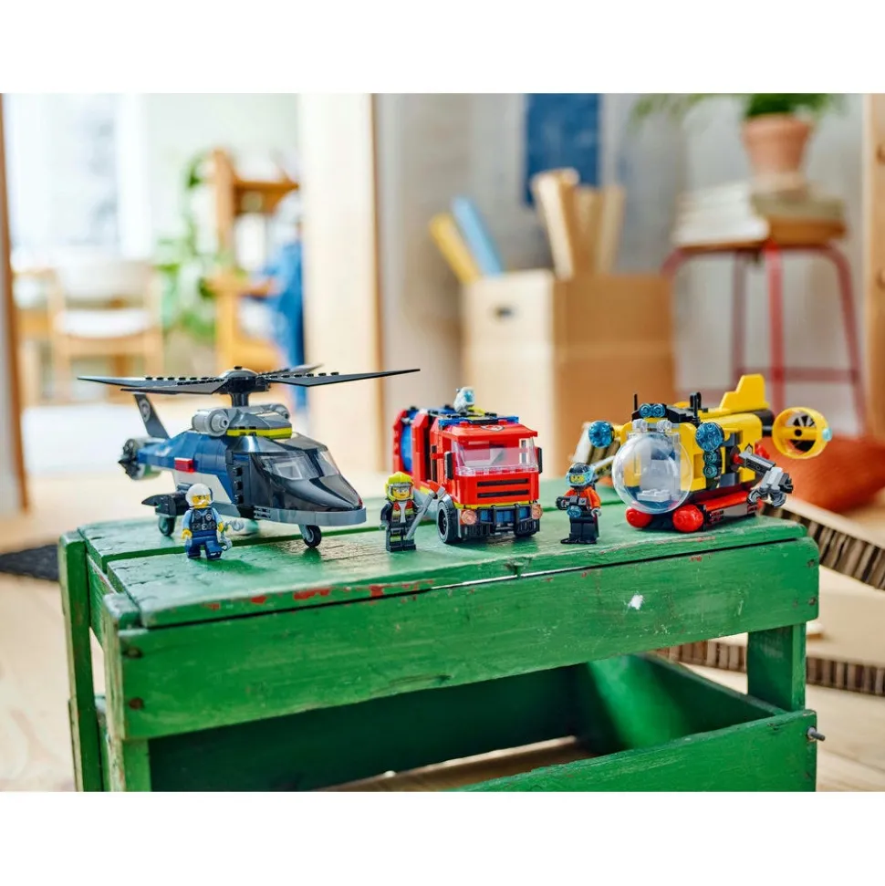 LEGO® City Helicopter, Fire Engine & Submarine Remix 60462