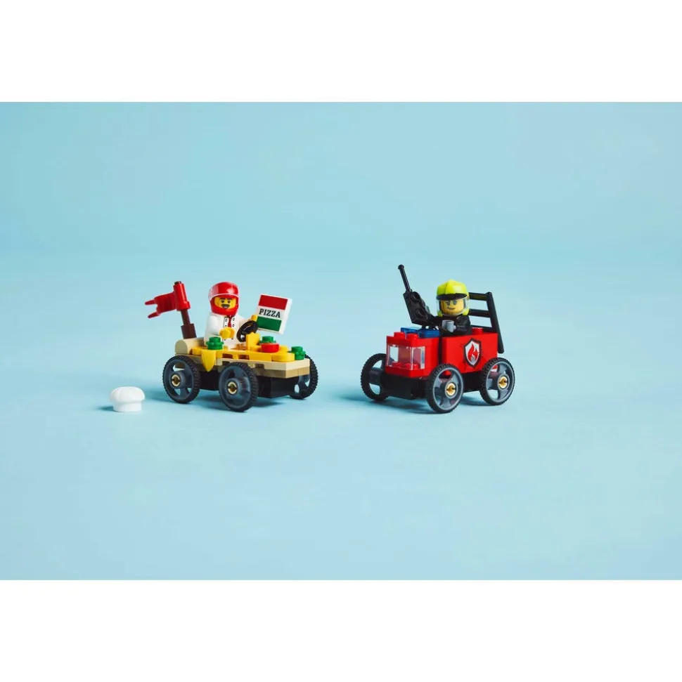 LEGO® City Pizza vs. Fire Truck Race Car Pack Toy 60458