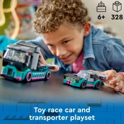 LEGO® City Race Car and Car Carrier Truck Building Toy 60406