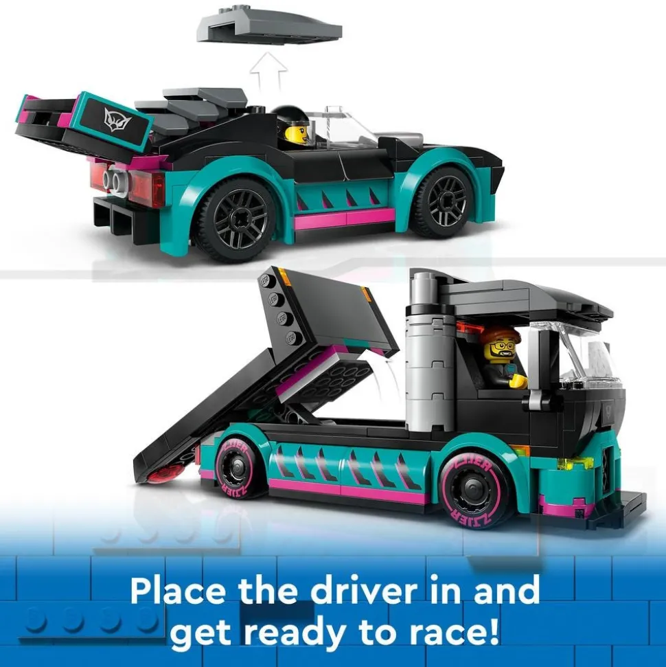 LEGO® City Race Car and Car Carrier Truck Building Toy 60406