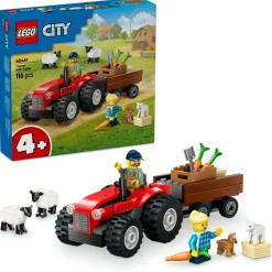 LEGO® City Red Farm Tractor with Trailer & Sheep Toys 60461
