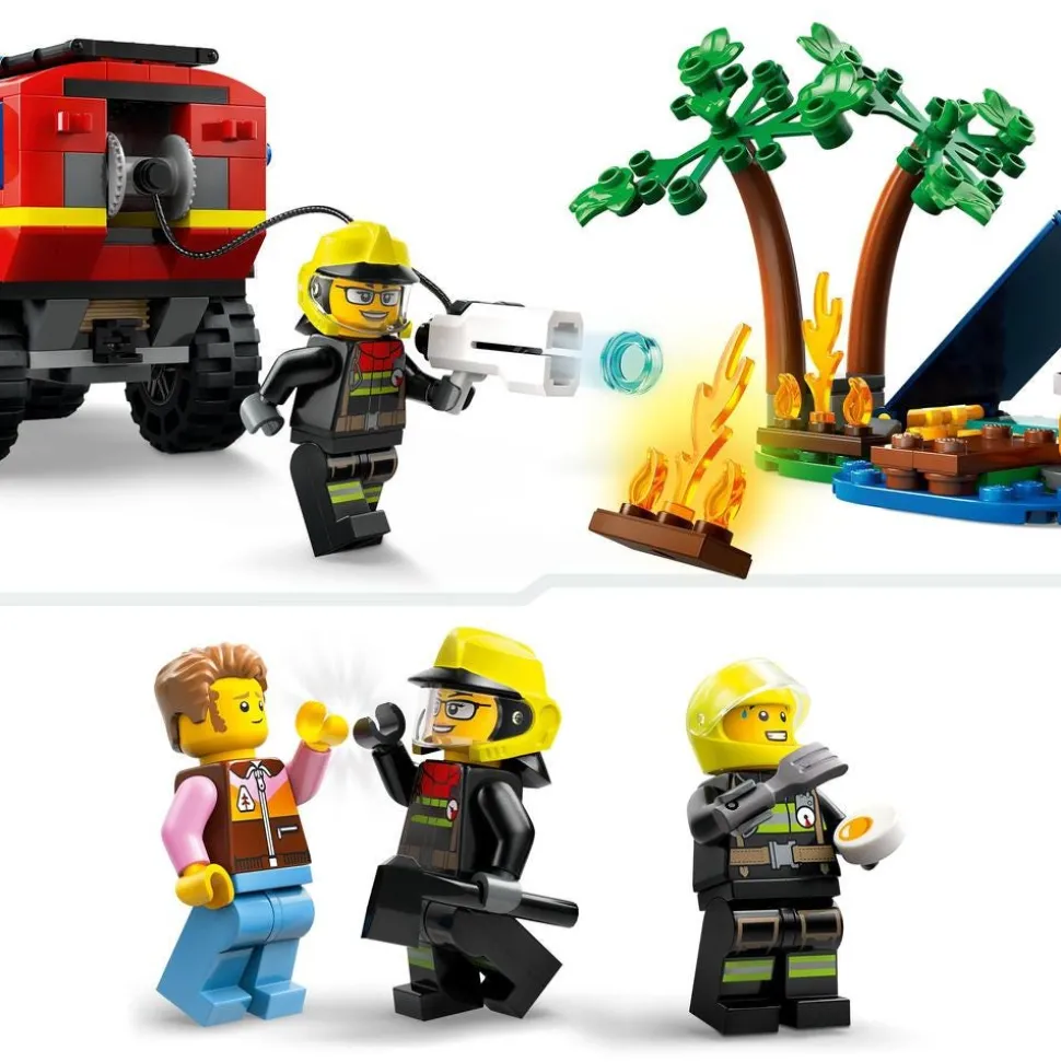 LEGO® City 4x4 Fire Engine with Rescue Boat Toy 60412