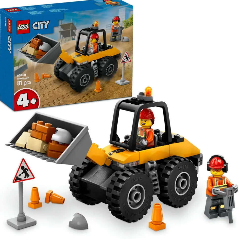 LEGO® City Yellow Construction Wheel Loader Vehicle Toy 60450