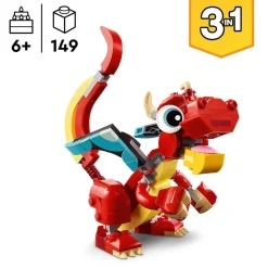 LEGO® Creator Red Dragon 3in1 Animal Toy Set 31145