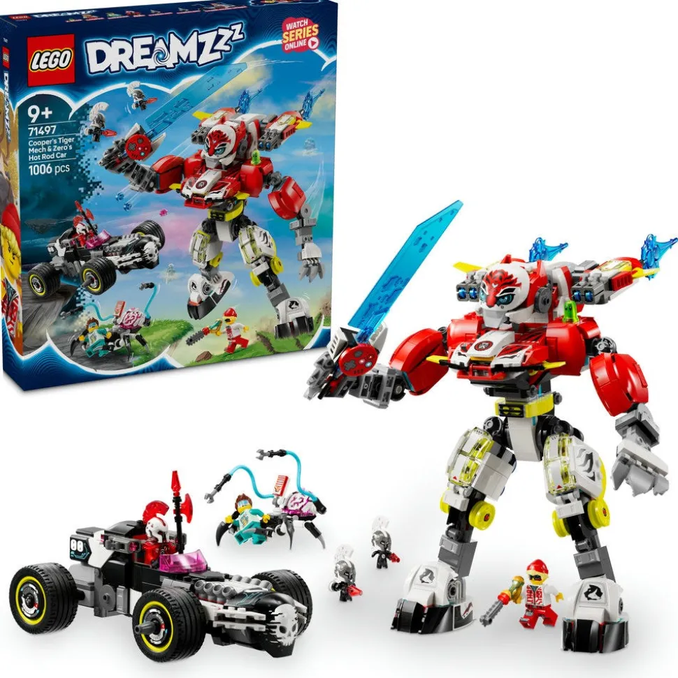 LEGO® DREAMZzz 2in1 Cooper’s Tiger Mech & Zero’s Hot Rod Car 71497