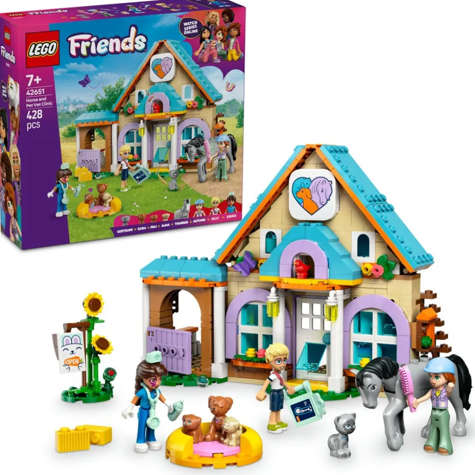 LEGO® Friends Horse and Pet Vet Clinic Animal Toy Set 42651