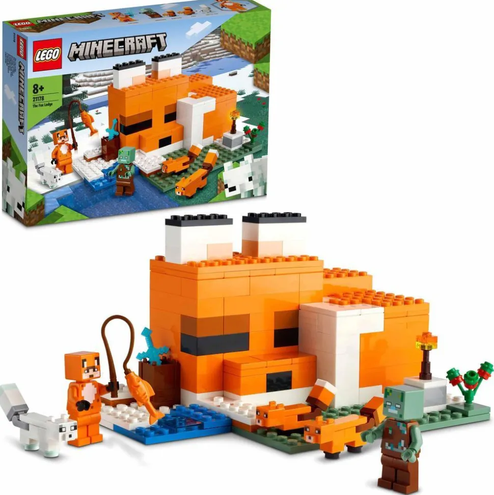 LEGO® Minecraft The Fox Lodge House Animals Toy 21178