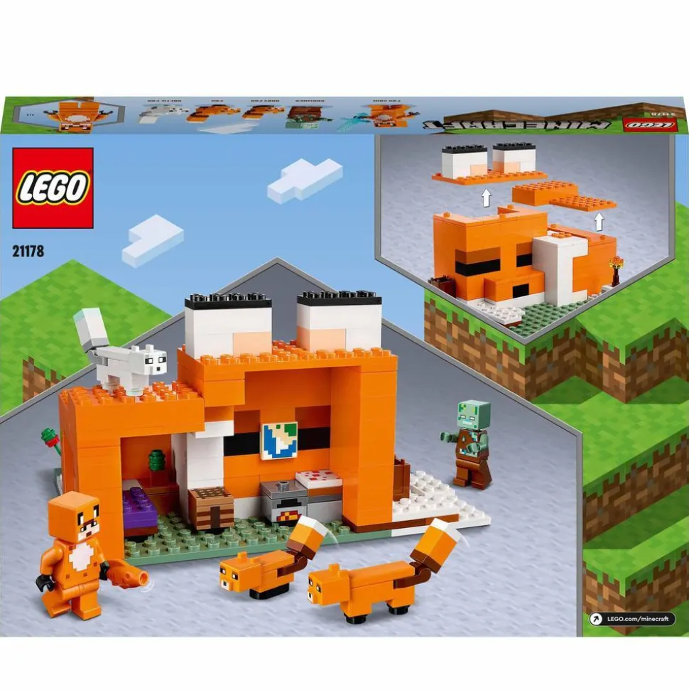 LEGO® Minecraft The Fox Lodge House Animals Toy 21178