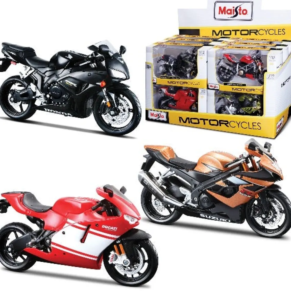 Maisto 1:12 Motorcycle Assortment 12 Pc Dispenser