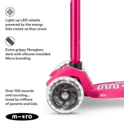 Maxi Deluxe Led Scooter Pink