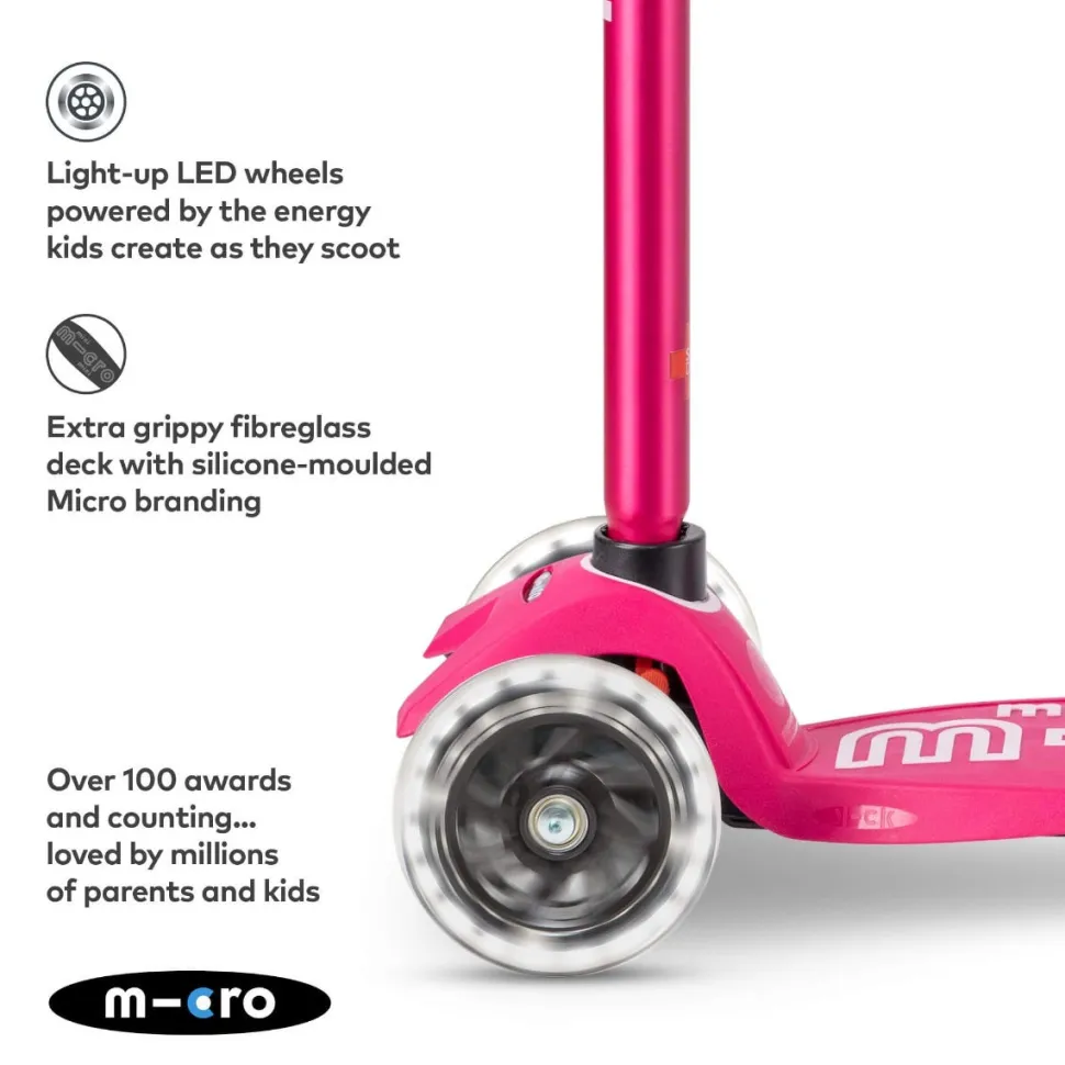 Maxi Deluxe Led Scooter Pink