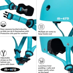 Micro Aqua Matt Helmet Medium (55-58Cm)